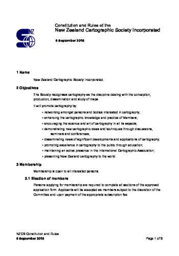 NZCS Constitution (2018)