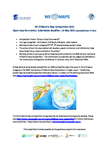 Children's Map Competition 2021 Flyer