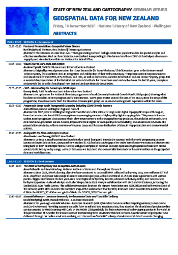 Geospatial Data 2021 - Abstracts