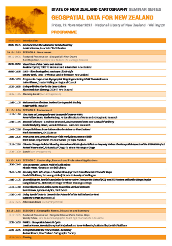 Geospatial Data 2021 - Programme