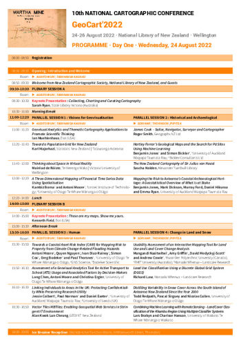 GeoCart'2022 Schedule