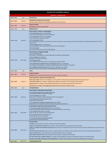 GeoCart'2018 Schedule